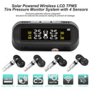 C68 USB+Solar Car TPMS Tire Pressure Monitor System with 4 Internal Sensors