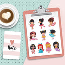 Girls Full Drills Round Diamond Painting Embroidery Double Side Stickers Cartoon