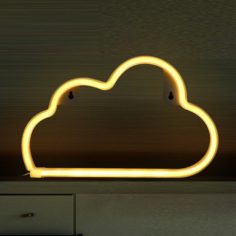 LED Cloud Neon Light Sign Night Lamp Decorative Party Decor (Warm White) Newly