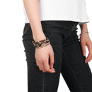 Wristband Leopard Leather Bangle  Magnetic Clasp Bracelet Bracelets & Bangles
