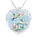 Ornaments Fashion Accessories Hummingbird Flower Bird Necklace Crystal Pendant