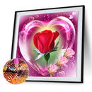 5D DIY Full Square Drill Diamond Paint Heart Rose Mosaic Rhinestone Drawing Kit