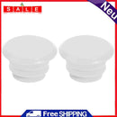 2pcs Bicycle Handleable Plug Plastic Mountain Bike Grips End Covers (White)