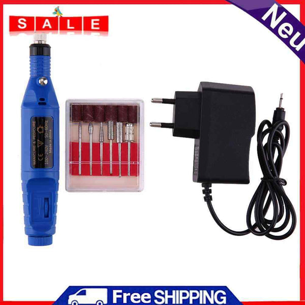 NELLNISSA Electric Nail File Tool Set 6 Bit Grinder Toenail Boh