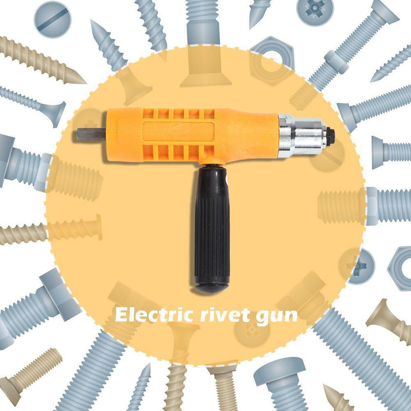 Electric Rivet Nut Gun Riveting Tool Cordless Insert Riveter Adapter Kit Newly