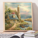 5D Diamond Painting Kit Watchtower House Full Square Drill Rhinestone DIY Wall