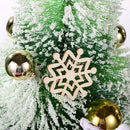 Wooden Pendants Christmas Snowflake Hanging Ornaments Wood Chip Xmas Decoration