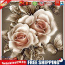 Rose 5D Diamond Painting Embroidery DIY Craft Cross Stitch Home Decor(Brown