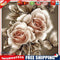 Rose 5D Diamond Painting Embroidery DIY Craft Cross Stitch Home Decor(Brown