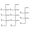 11x Wandmontierter Motorradhelm Jackenständer Perückenständer mit Schrauben