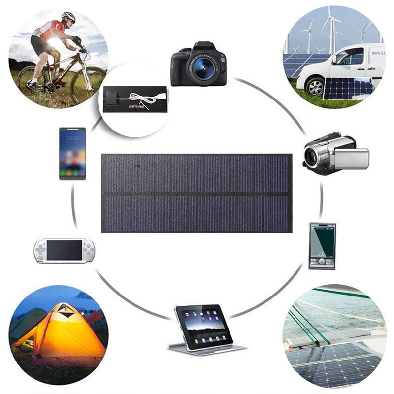 2.5W Solar Panels Mobile Charger Portable Camping Hiking Charging Device Newly