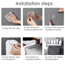 Adhesive Towel Shelf Shampoo Rack Bar Storage Rack Bathroom Shelves Organizer