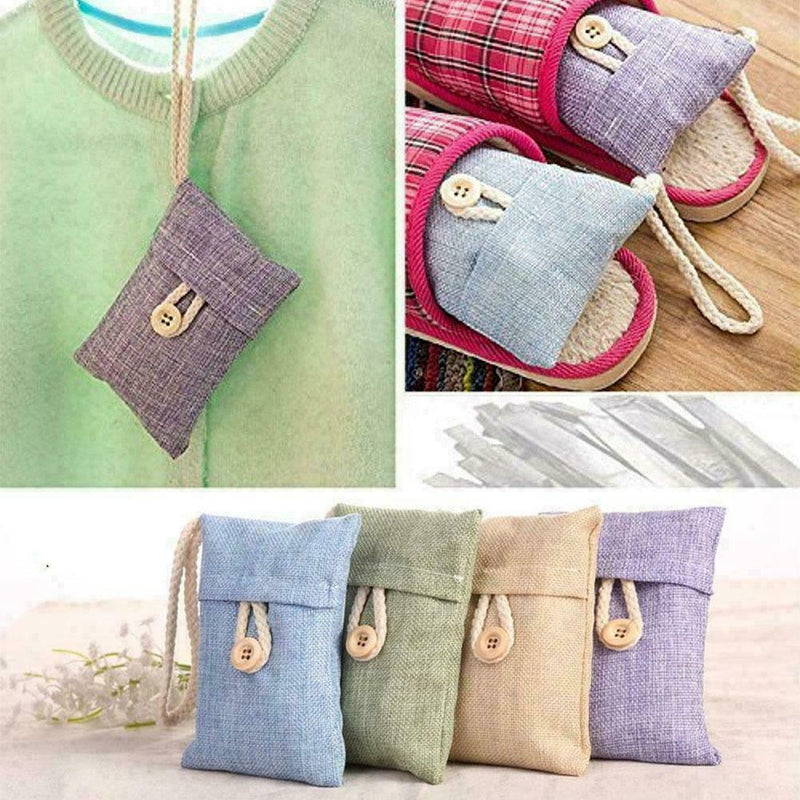 Air Purifying Bag Purifier Nature Fresh Charcoal Bamboo Freshener Non-Toxic K9O3