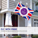 Platinum Jubilee Flag Polyester Queen Elizabeth Banner - British Decor (1) Newly