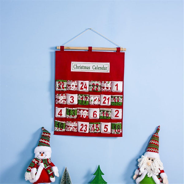 Wall Hanging Christmas Countdown Calendar Christmas Decorations Fabric