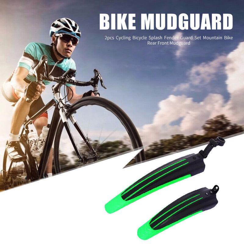 2pcs Cycling Bicycle Splash Fender Guard Set Mountain Bike Rear Front Mudguar