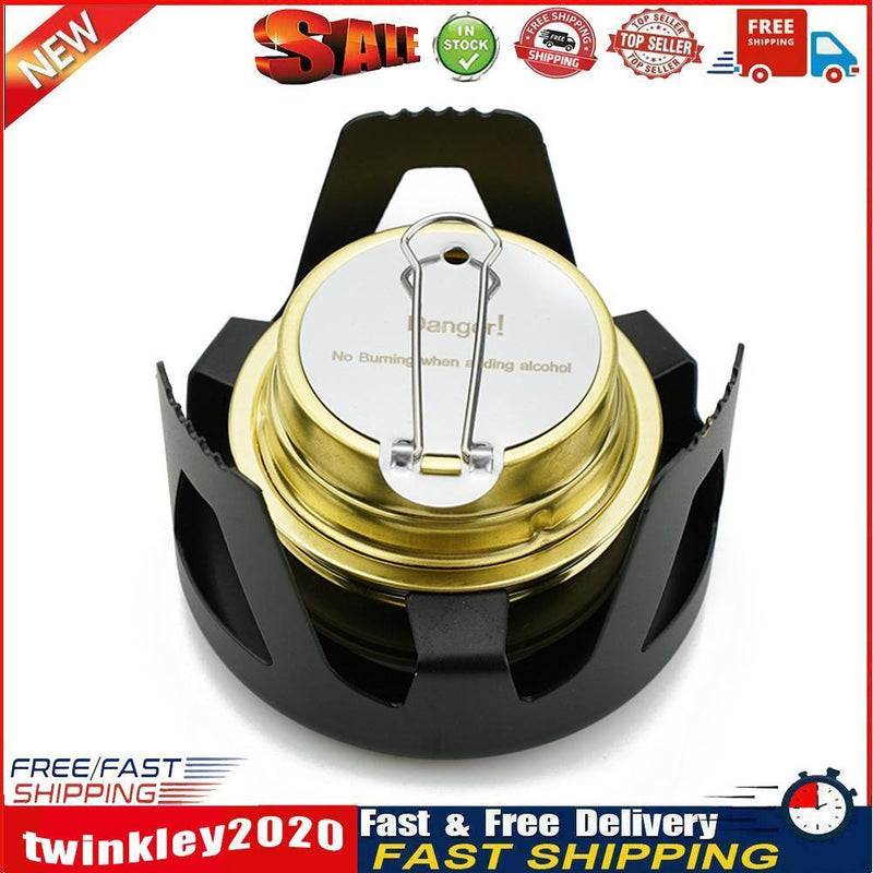 Mini Alcohol Stove Outdoor Camping Tourist Picnic Cooking Stove (Black) Newly