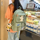 Cute Casual Casual Daypack Solid Color Laptop Backpack College Rucksack for Girl