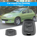 2 Buttons Remote Auto Car Key Fob Auto Case Blank Key Shell for Peugeot 206