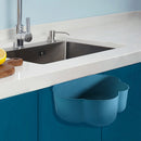 Hanging Storage Basket Organizer Trash Can Shelf Home Kitchen Tool (Blue) Newly