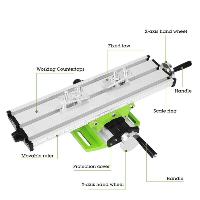 Multifunctional Mini Cross Work Table X/Y Axis Adjustable Worktable Bench