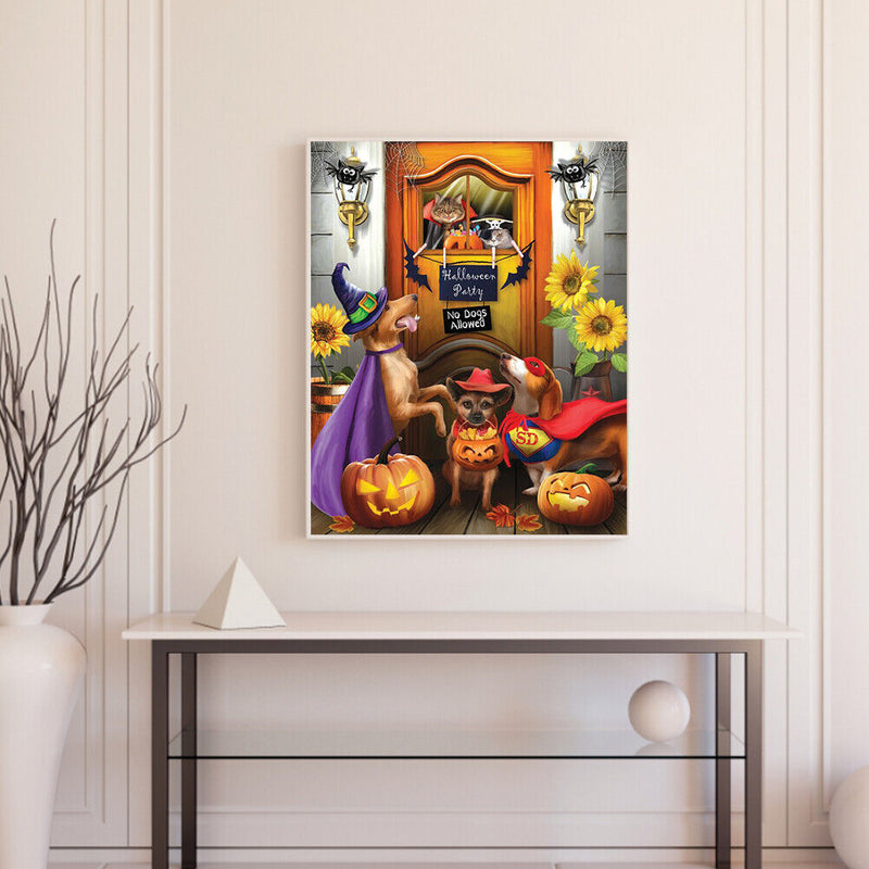 Halloween Golden Retriever Dog Cat Oil Paint By Numbers Kit 40x50cm (B1593)
