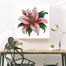 Partial Cross Stitch Blossom Lily 14CT Counted Embroidery Needlework DIY Decor