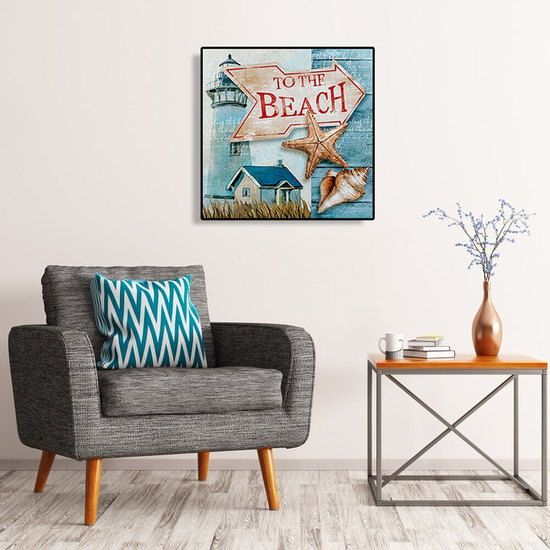 5D DIY Full Drill Diamond Painting Beach Embroidery Mosaic Craft Home Decor Kit