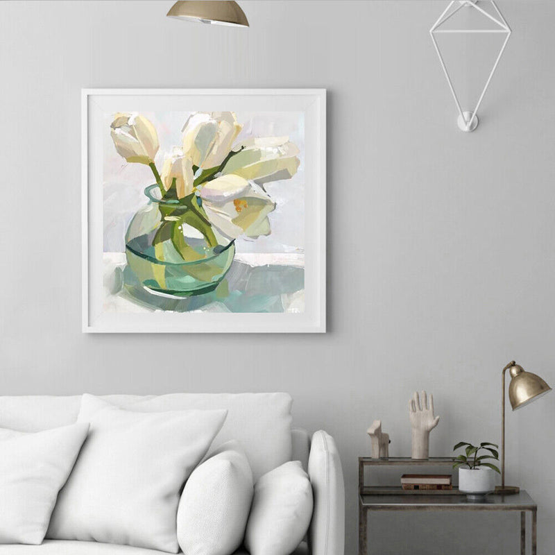 Flower in Glass Vase Oil Paint By Number Kit DIY Home Decoration Gift Wall