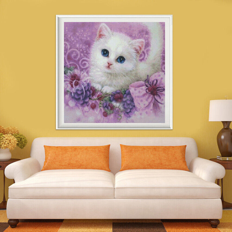 Cute Little Cat 5D Diamond DIY Painting Craft Kit Home Decor Newly