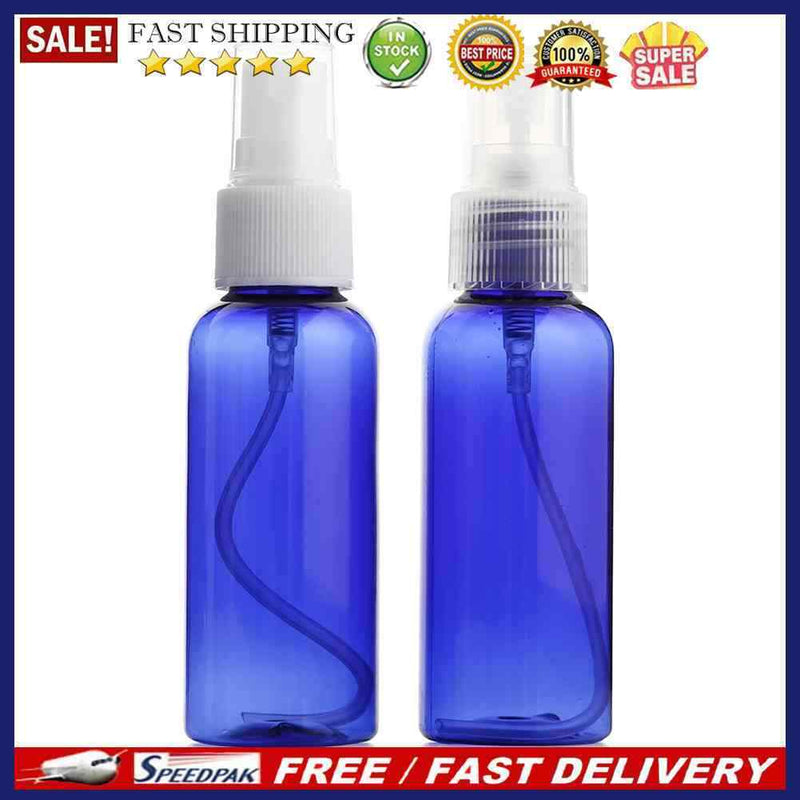 2x 50ml Mini Refillable Empty Spray Bottles Plastic Perfume Containers Atom