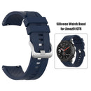 22mm Silicone Wrist Strap Band w/Buckle for Amazfit GTR 47mm (Dark Blue) Newly