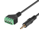 3.5mm TRRS Stereo 4 Pole Male Plug to 4Pin AV Screw Audio Balun Terminal Cable*1