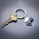 Fashion Alloy Keychain Stainless Steel Keyring Mama Papa Bear Print Pendant