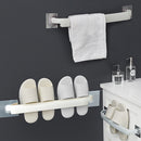 Punch-Free Bathroom Towel Rack Strong Adhesion Bar Single Rod Rack (White) Newly