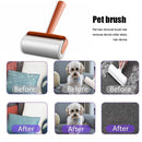 Lint Roller Clothes Sticky Dust Brush Pet Hair Sofa Fluff Remover (Orange)