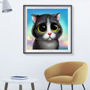 5D DIY Full Round Drill Diamond Paint Cute Cat Mosaic Rhinestone Drawing Picture