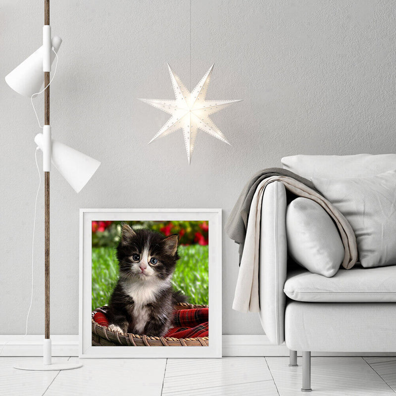 5D DIY Full Drill Diamond Painting Lovely Cat Cross Stitch Needlework Set Decor