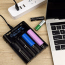 4 Slots 18650 Ni-MH Charging Slot Li-ion Battery Smart Charger Battery Charger