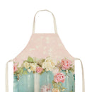 Flowerpots Kitchen Cotton Linen Apron Home Cooking Baking Bibs for Coffee