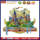 Partial Cross Stitch DIY Eco-cotton Castle Handiwork Counted Wall Artwork K