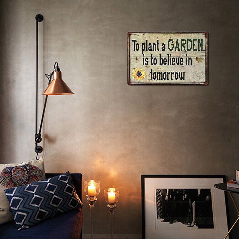 Garden Plant Retro Metal Plate Tin Sign Plaque Poster for Bar Club Cafe Vin