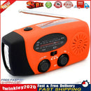 2000mAh Portable Hand Crank FM AM WB NOAA Radio Solar Radio Torch (Orange) Newly