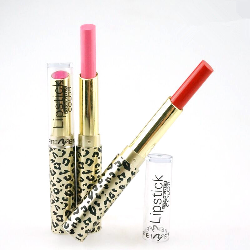 12 Color Cosmetic Makeup Bright Leopard Lipstick Lip Gloss Long Lasting Se hot.