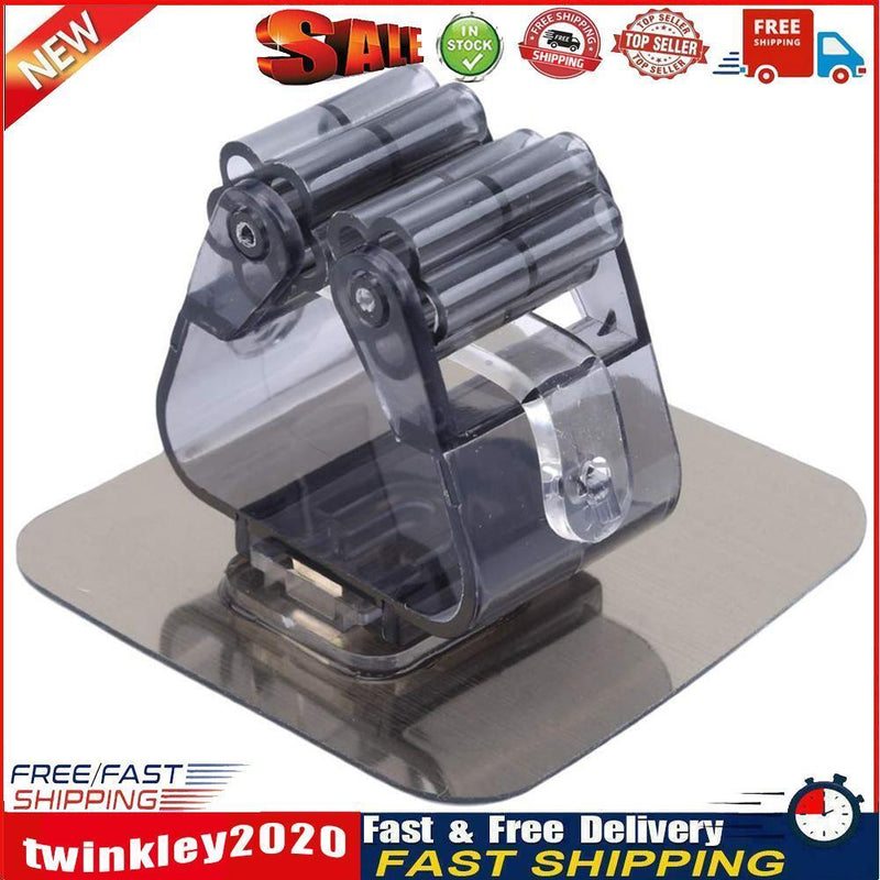 Wall Mounted Mop Holder Broom Brush Hanger Storage Rack Organizer (Black) Newly