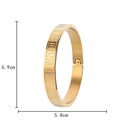 Luxury Cuff Bracelet Carving Roman Numeral Jewelry Birthday Gift for Men Wo