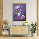 5D DIY Roses Full Round Drill Diamond Painting Craft Kit Artwork Home Wall De