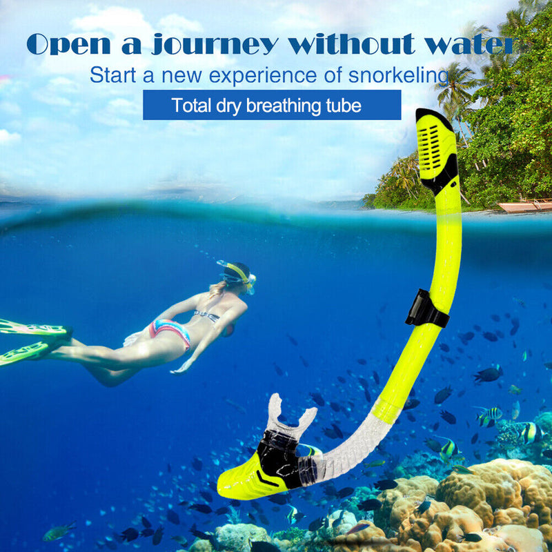 Diving Snorkel Silicone Full Dry Underwater Diving Air Breathing Tube Hose