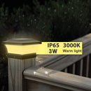 LED Solar Column Light Waterproof Pillar Night Lamp Garden Fence Decor (B)