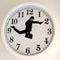 Silly Wall Clocks Non-Ticking Wall Clocks Easy to Install Watch (White)